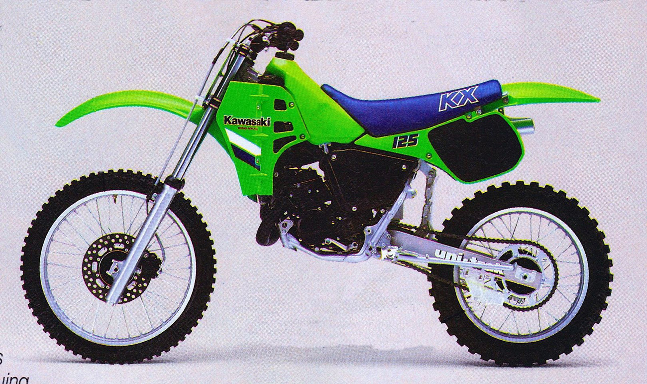 , 1985 Cagiva WMX125 contra Kawasaki-kx 125