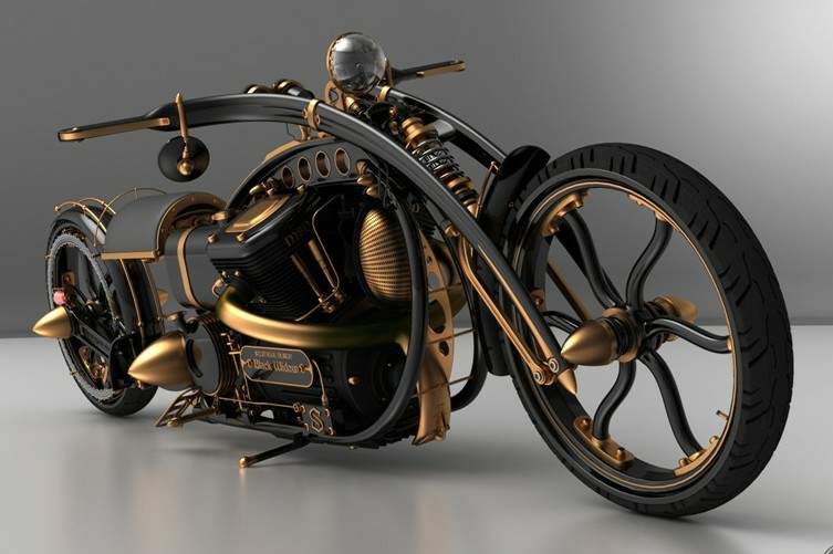 , Chopper Black Widow Steampunk de Solifague Design