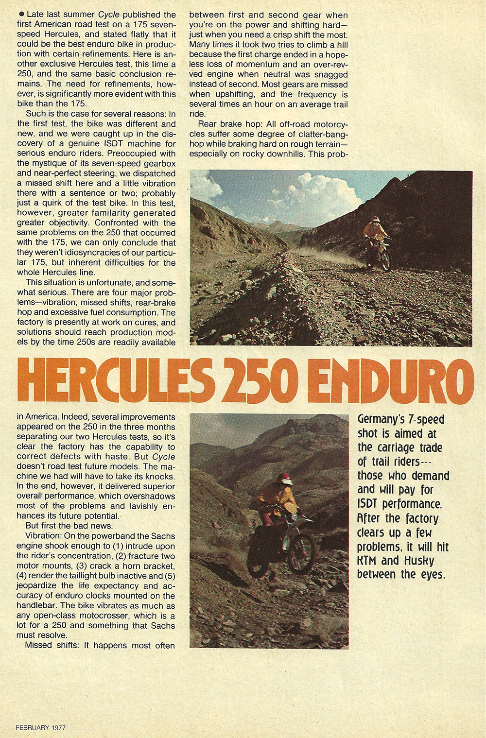 , Hércules 250 Enduro