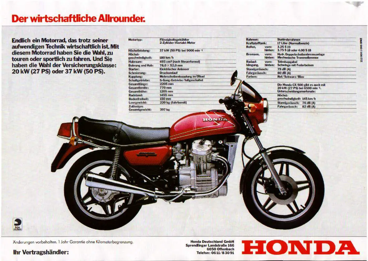 , 1980 Honda CX 500