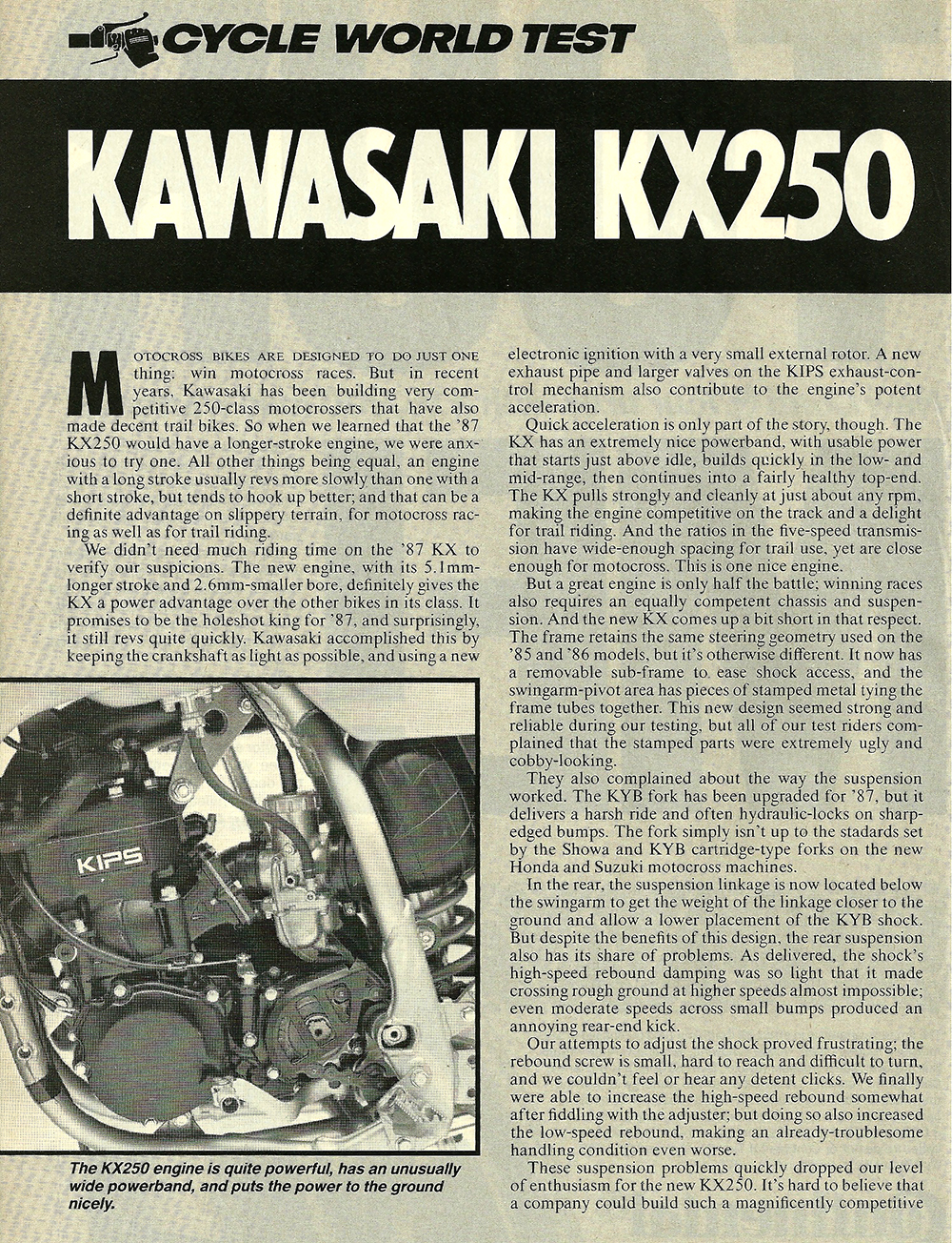 , 1987 Kawasaki KX 250