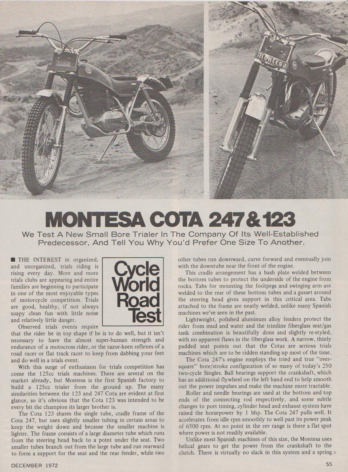 , Montesa Cota 247 y 123