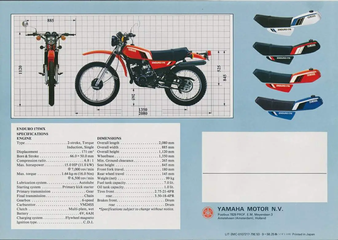 , 1979 Yamaha DT 175