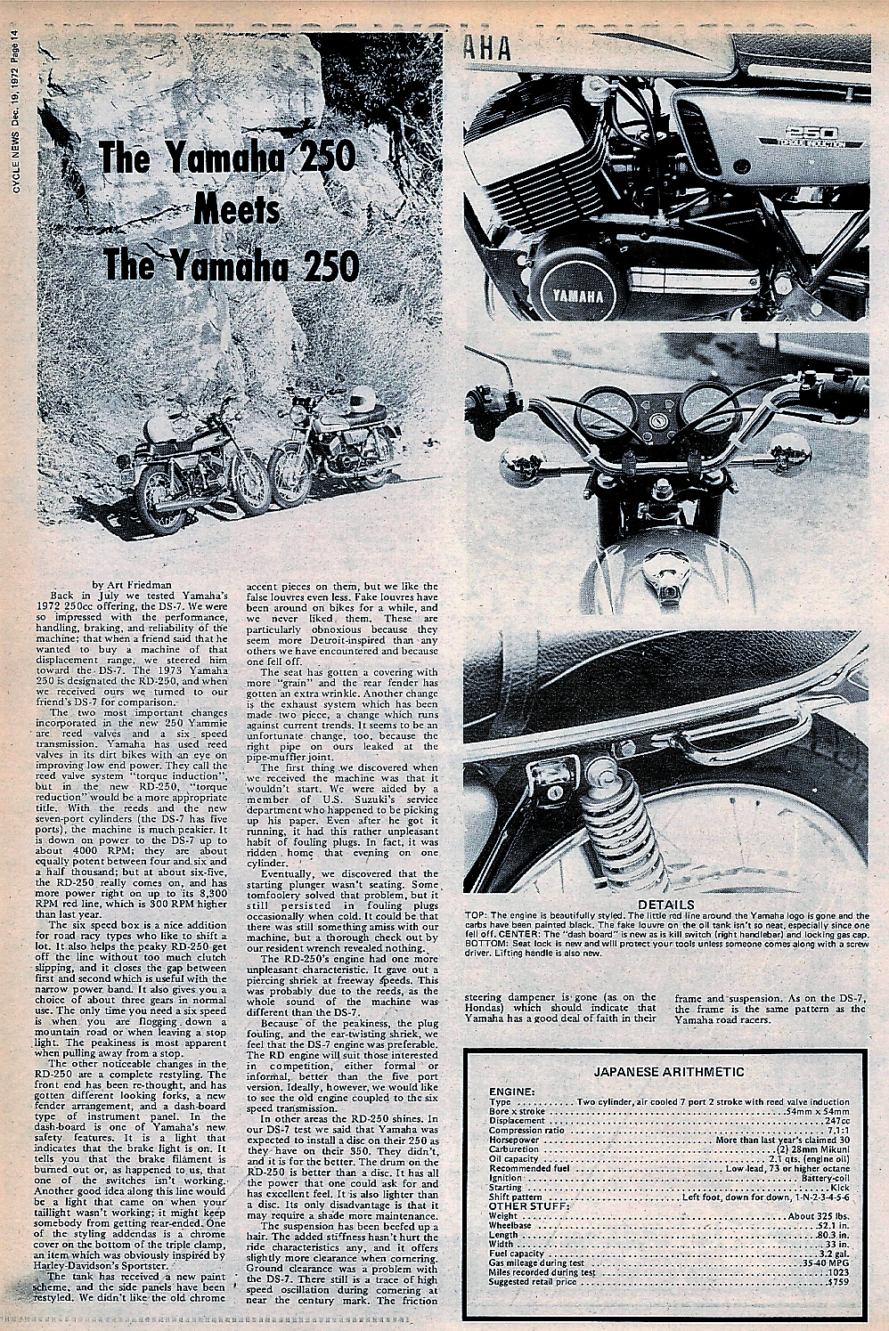 , Yamaha RD250