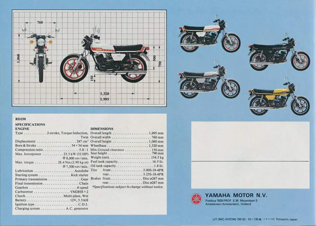 , 1980 Yamaha RD 250