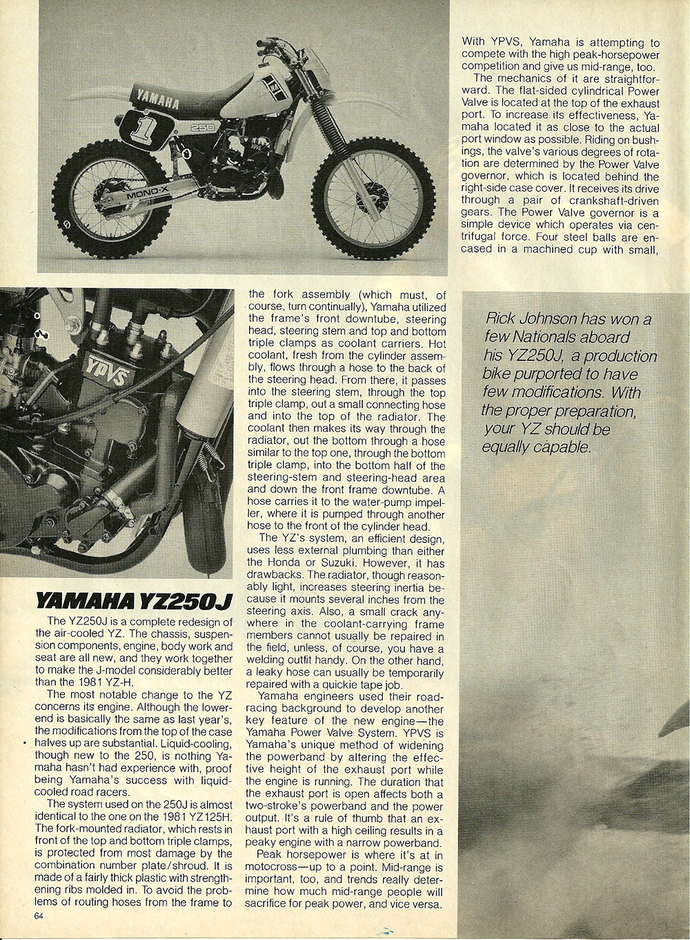 , 1982 Yamaha YZ 250