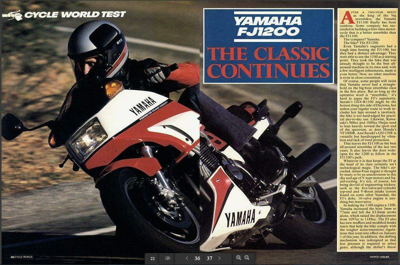 , 1986 Yamaha FJ 1200 1UX