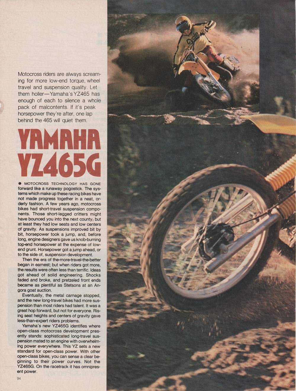 , 1980 Yamaha YZ 465